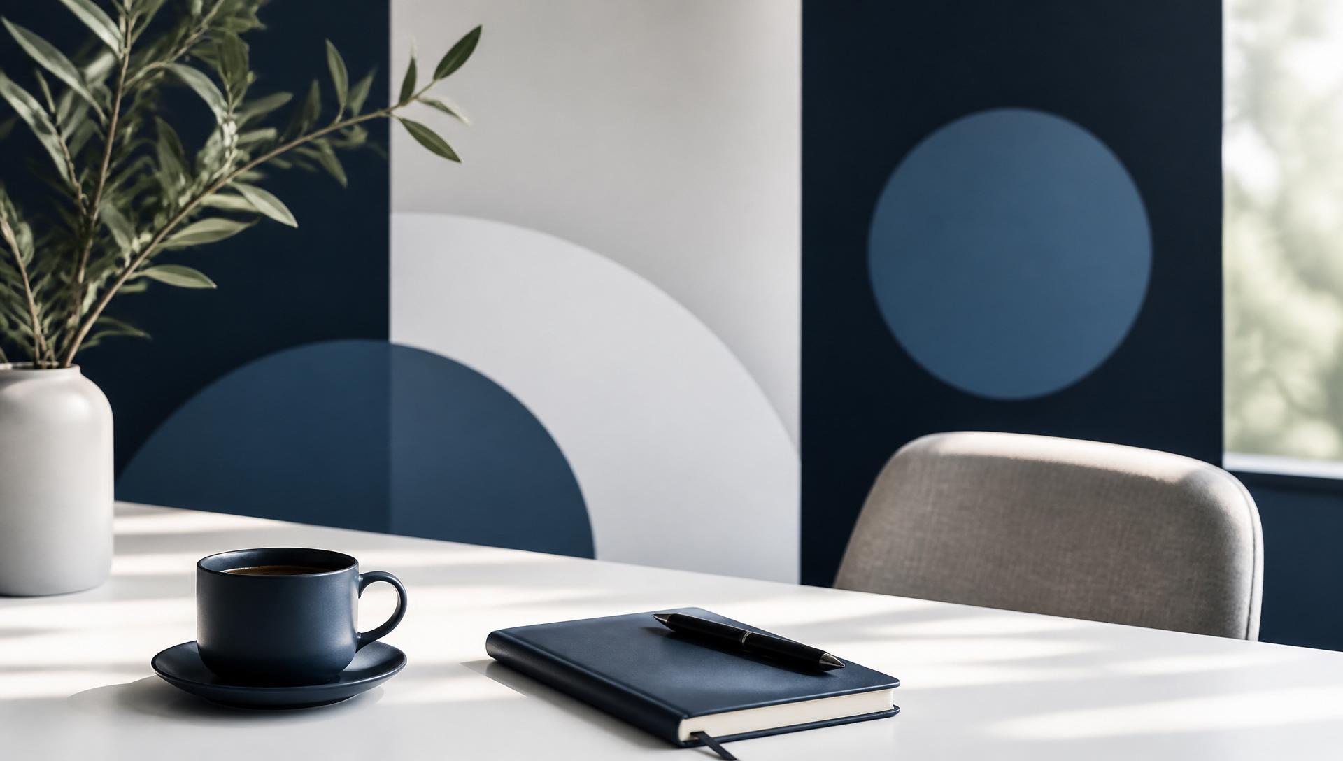 A calm, focused workspace representing intentional productivity